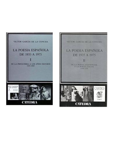 Portada del libro de La poesía española de 1935 a 1975 TOMOS 1 Y 2
