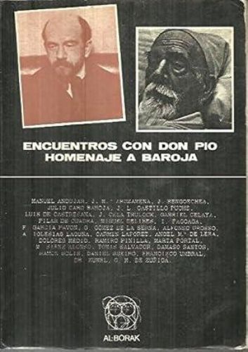 Portada del libro de ENCUENTROS CON DON PIO. HOMENAJE A BAROJA