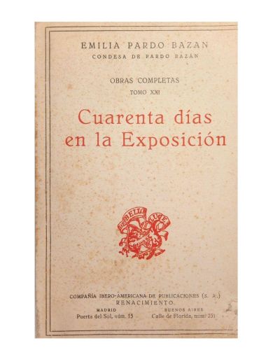 Portada del libro de Cuarenta días en la Exposición