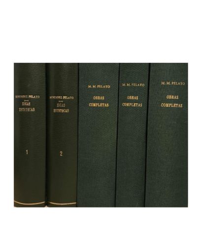 Portada del libro de Historia de las ideas estéticas en España. Obras completas. 5 tomos- MENENDEZ PELAYO CSIC 