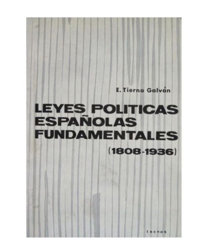 Portada del libro de LEYES POLÍTICAS ESPAÑOLAS FUNDAMENTALES 