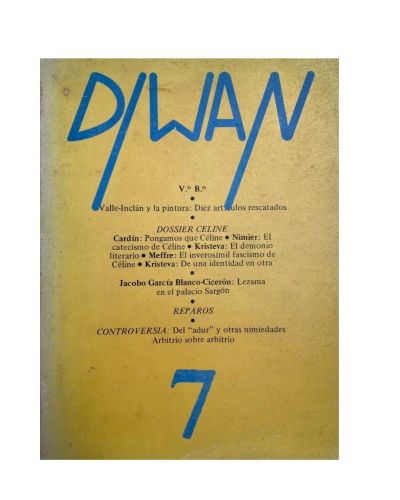 Portada del libro de DIWAN. N. 7.