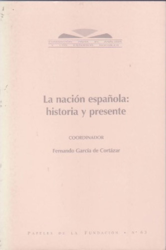 Portada del libro de La nación española: historia y presente