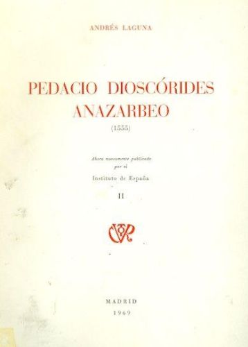 Portada del libro de Pedacio Dioscórides Anazarbeo, 2