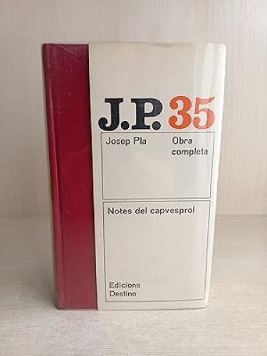 Portada del libro de O.C.J.PLA 35 NOTES DEL CAPVESPROL