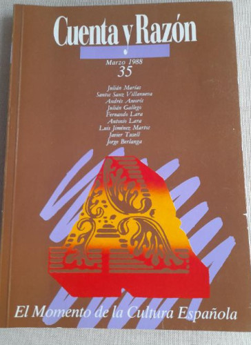 Portada del libro de Cuenta y razón. Nº 35 1988