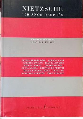 Portada del libro de  Nietzsche. Cien años después