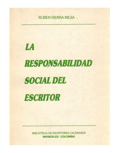 Portada del libro de La Responsabilidad social del escritor