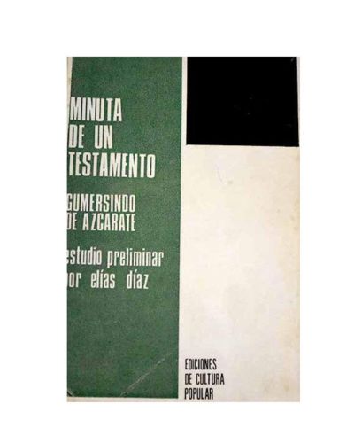 Portada del libro de Minuta de un testamento