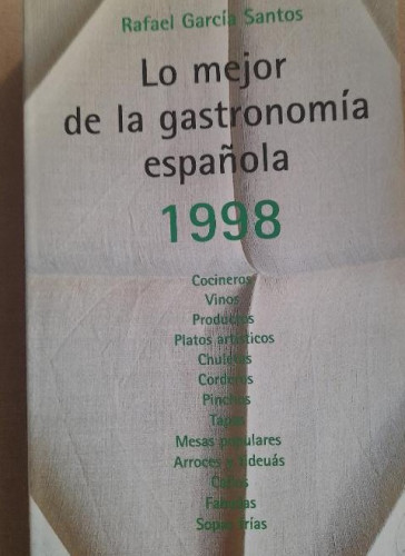 Portada del libro de Lo mejor de la gastronomia 1998