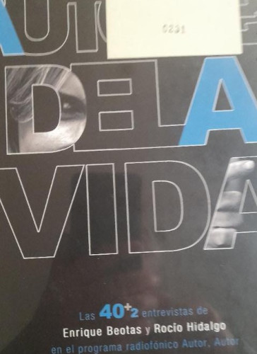 Portada del libro de Autores de la vida. Enrique Beotas y Rocío Hidalgo. Programa radiofónico Autor, autor. PRECINTADO.