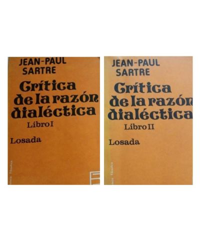 Portada del libro de  Crítica de la razón dialéctica volumen 1 y 2 