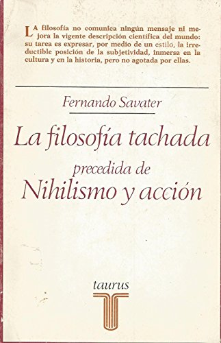 Portada del libro de La filosofía tachada
