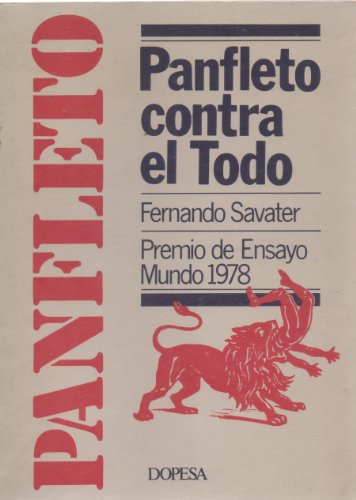 Portada del libro de Panfleto contra el todo