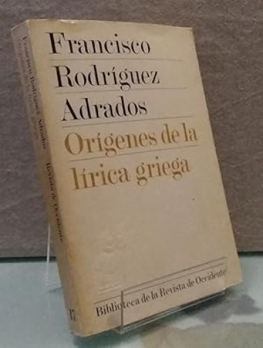 Portada del libro de Orígenes de la lírica griega
