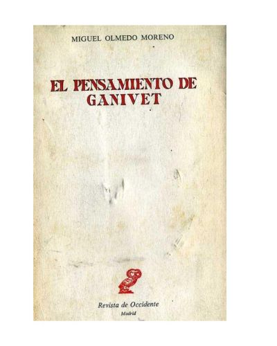 Portada del libro de EL PENSAMIENTO DE GANIVET (1965)