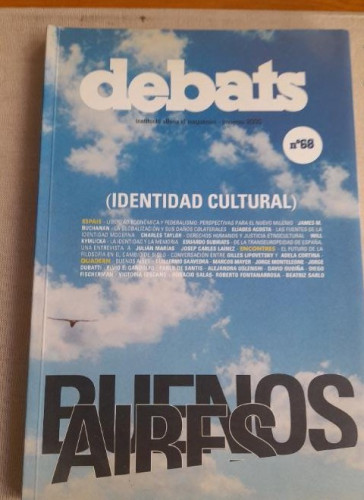 Portada del libro de Debats. Alfonso el Magnanim . Identidad cultural. 68 Invierno 2000