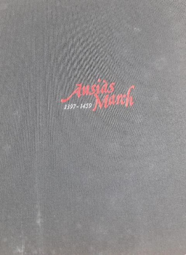 Portada del libro de Ausiàs March 1397 -1459?. Contenedor con facsimil y estudio?. Diputación de Valencia .1997