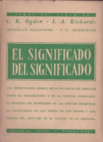Portada del libro de El significado del significado