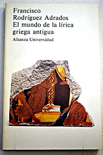 Portada del libro de El mundo de la lírica griega antigua
