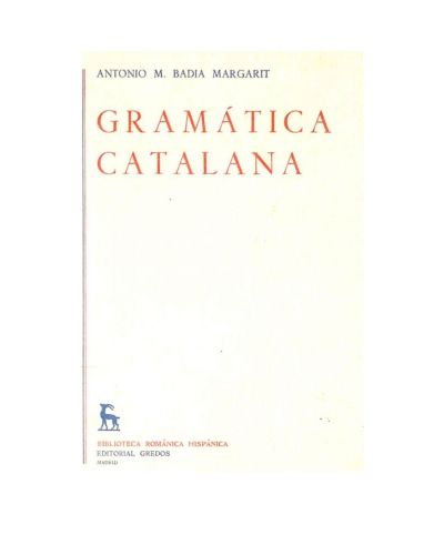 Portada del libro de Gramática catalana