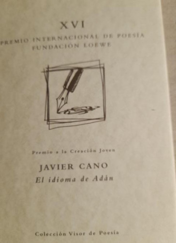 Portada del libro de Fuera de mi. Carlos Marzal. Premio Loewe. VISOR 2004