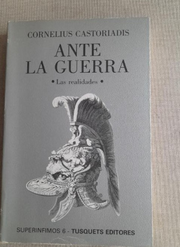 Portada del libro de Ante la guerra