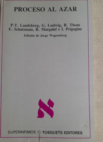Portada del libro de Proceso al azar (Metatemas)