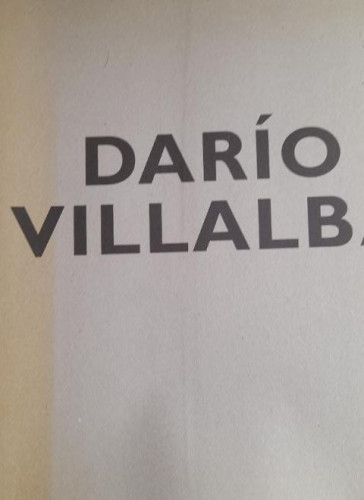 Portada del libro de Catalogo de Dario Villalba en la gal. Metta, 2003, 56 páginas en rústica con solapas.