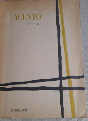 Portada del libro de ACENTO CULTURAL. REVISTA LITERARIA. Enero 1979