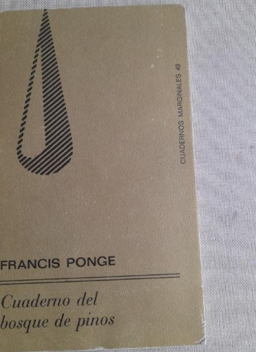 Portada del libro de CUADERNO DEL BOSQUE DE PINOS. Cuaderno Marginales 49 1976 119pp