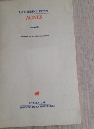 Portada del libro de AGNES - POZZI,CATHERINE ED. La differemce 1º ed. 1988 57pp