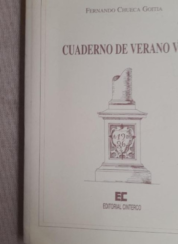 Portada del libro de CUADERNO DE VERANO VI - Fernando Chueca Goitia ED. Cinterco 73pp