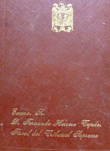 Portada del libro de Memoria elevada al gobierno nacional en la solemne apertura de los tribunales TEJEDOR,1971pp