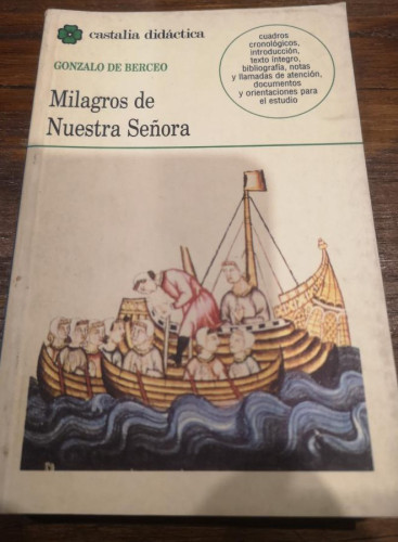 Portada del libro de Milagros de Nuestra Señora - Gonzalo de Berceo- Ed Castalia