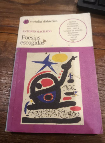 Portada del libro de POESIAS ESCOGIDAS Antonio Machado Editorial Castalia 1991