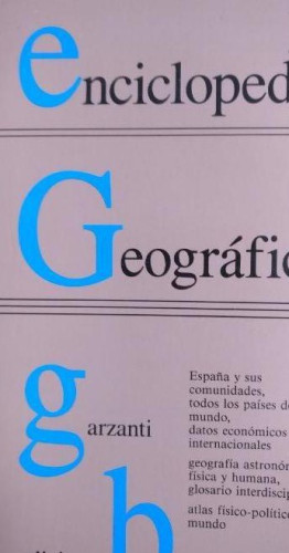 Portada del libro de ENCICLOPEDIA GEOGRAFICA. GARZANTI. Publicado por B., Barcelona, (1983) 1127pp