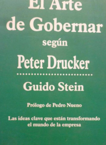 Portada del libro de Arte de gobernar segun peter drucker