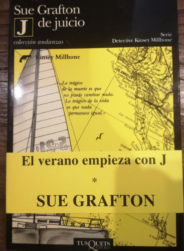 Portada del libro de J de juicio-Grafton, Sue- Editorial Tusquets