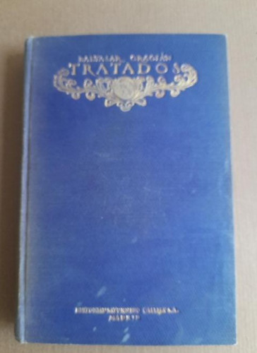 Portada del libro de Tratados. Baltasar Gracían. Saturnino Calleja. 1918 300pp