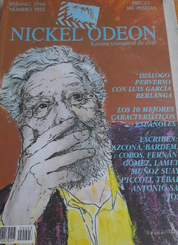 Portada del libro Luis García Berlanga. Nikcel Odeón. nº 3 verano 1996 Número monográfico dedicado a Berlanga. 270pp