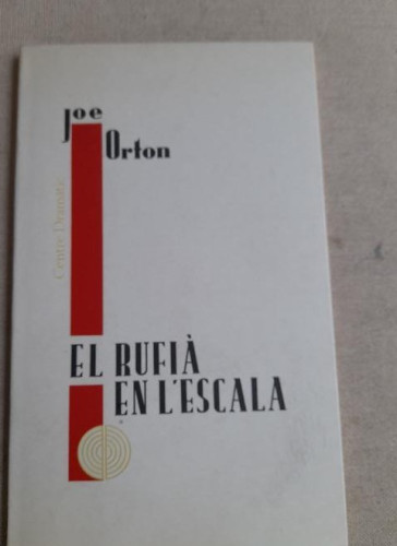 Portada del libro de El rufiá en l'escala. Joe Orton. Generalitat. 1992 62pp