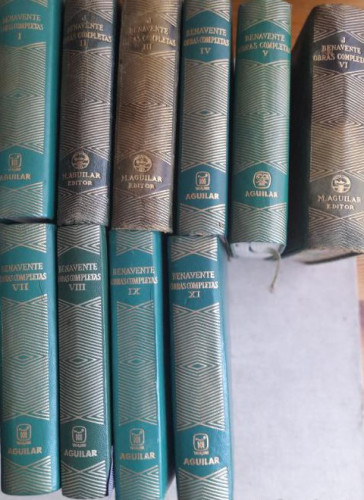 Portada del libro de Obras completas. J. Benavente. Aguilar. VOL 1,2,3,4,5,6,7,8. 9 Y 11 Aguilar VER FOTOS