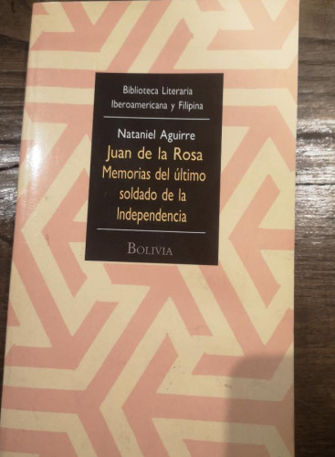 Portada del libro de Juan de la Rosa -Aguirre, Nataniel- Editorial Cultura Hispánica
