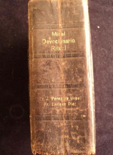 Portada del libro de MISAL DEVOCIONARIO RITUAL. PEREZ FR. J. PEREZ DE URBEL ED. CIENTIFICO 1ºED,19432280 PAG