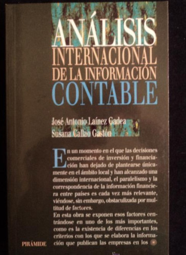 Portada del libro de Analisis internacional de la informacion contable (Economia Y Gestion Internacional)