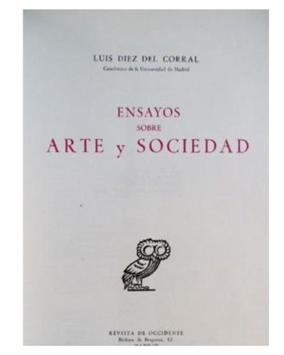 Portada del libro de  Ensayos sobre Arte y Sociedad