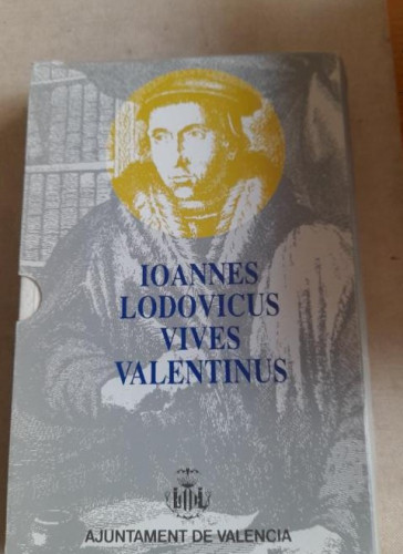 Portada del libro de IOANNES LODOVICUS VIVES VALENTINUS 2 vol. Diálogos de J.Vives y Ejercicios de lengua latina.