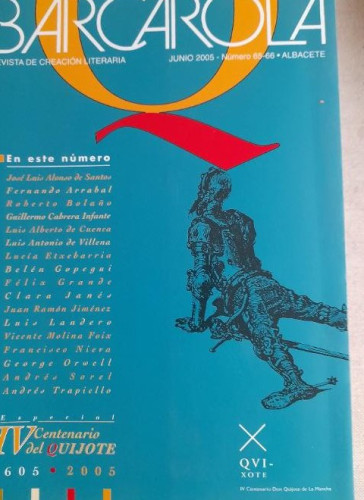 Portada del libro de REVISTA DE CREACIÓN LITERARIA BARCAROLA Número 65-66. Especial sobre el IV Centenario del Quijote