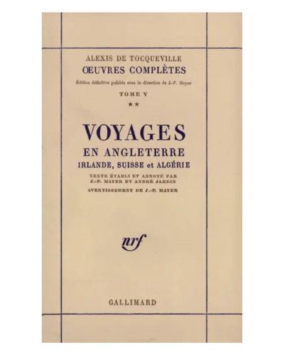 Portada del libro de Voyages en Angleterre, Irlande, Suisse et Algérie TOME V